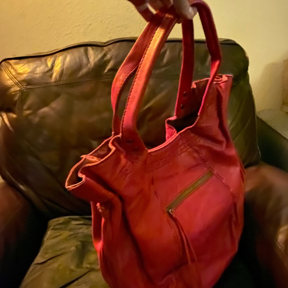 Lucky Brand Tote Bright Red Color
